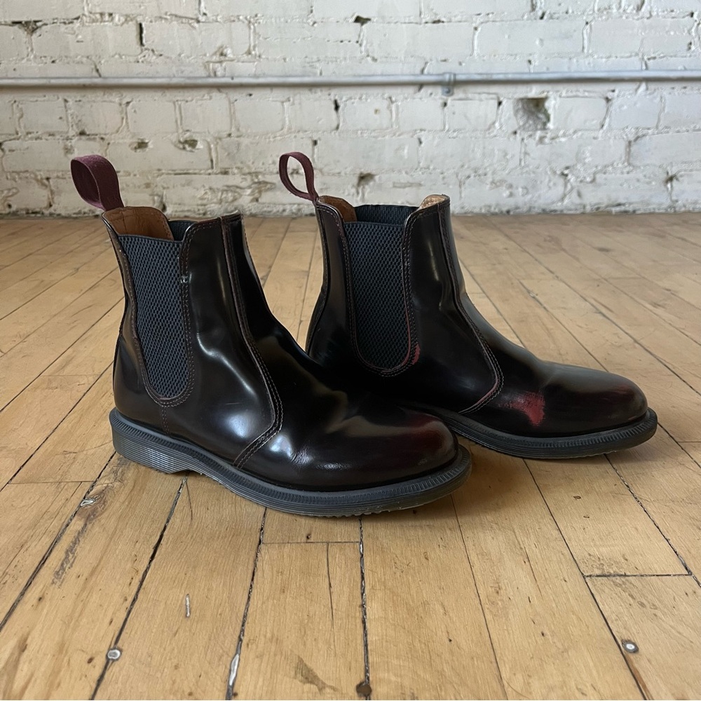 Dr Martens Red Flora Arcadia Chelsea Boots Size 7